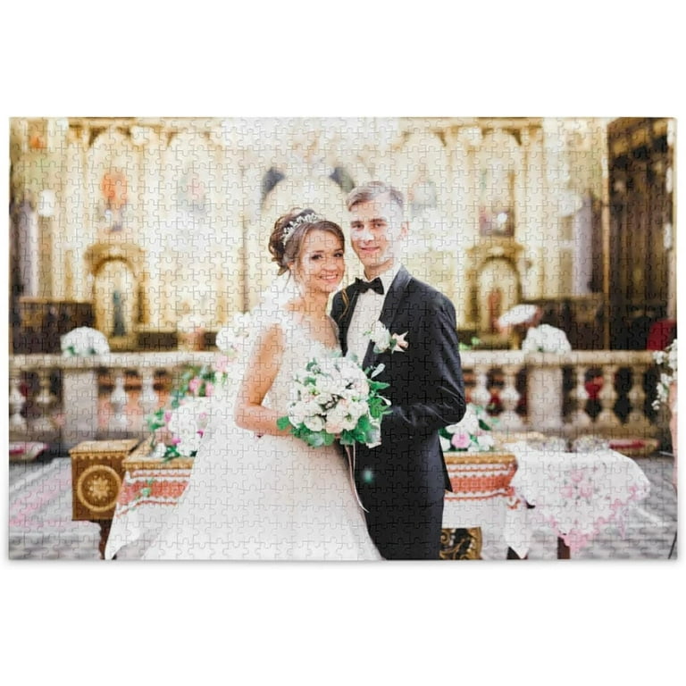 SKYSONIC Personalized Puzzle Custom Puzzle 1000 Pieces from Photo Custom Jigsaw Puzzle for Adult and Kids Family Wedding Graduation Pet Gift Walmart