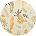 SKYSONIC Pineapple Pattern Placemats Round Table Mats NonSlip Washable