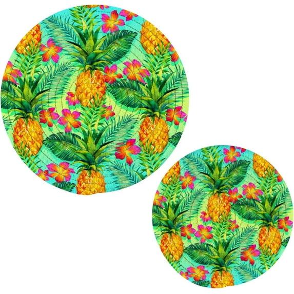 SKYSONIC Pineapple Trivets Set of 2 Kitchen Decoration Pot Holders Set Heat Resistant Pot Holders Set for Hot Dishes/Pot/Bowl/Teapot/Hot Pot Holders