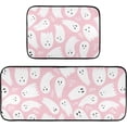 thumbnail image 1 of SKYSONIC Pink Cute Ghost Kitchen Mats Halloween Pattern Floor Runner Rug Set of 2 Anti Fatigue Non Slip Comfort Mat for Living Room Laundry Room Hallway Holiday Home Decor, 1 of 7