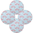 thumbnail image 1 of SKYSONIC Pink Flamingo Pattern Round Placemats for Dining Table Non-Slip Heat-Resistant Polyester Table Mats Set of 4 Washable Table Mats for Kitchen Dining Table Decoration (723), 1 of 5