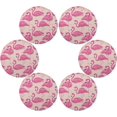 thumbnail image 1 of SKYSONIC Pink Flamingo Round Placemats for Dining Table Non-Slip Heat-Resistant Polyester Table Mats Set of 6 Washable Table Mats for Kitchen Dining Table Decoration (716), 1 of 5