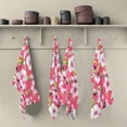thumbnail image 1 of SKYSONIC Pink Flowers Kitchen Dish Towel Set,Drying Kitchen Towels Tea Towels 1Pcs, 1 of 7