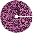 thumbnail image 1 of SKYSONIC Pink Leopard Christmas Tree Skirt 36" Christmas Decorations Indoor Outdoor Tree Skir for Home Holiday Party Decorations Gift, 1 of 5