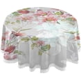 thumbnail image 1 of SKYSONIC Pink Roses Round Tablecloth 60 inch Waterproof Tablecloth Stain Resistant and Wrinkle Decorative Patio Table Cloths for Kitchen Dinning Room Party Home Garden Picnic, 1 of 7