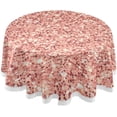 thumbnail image 1 of SKYSONIC Pink Round Tablecloth,Washable Oil Proof Table Cover for Kitchen Holiday Party Wedding Picnic Decoration, 1 of 7