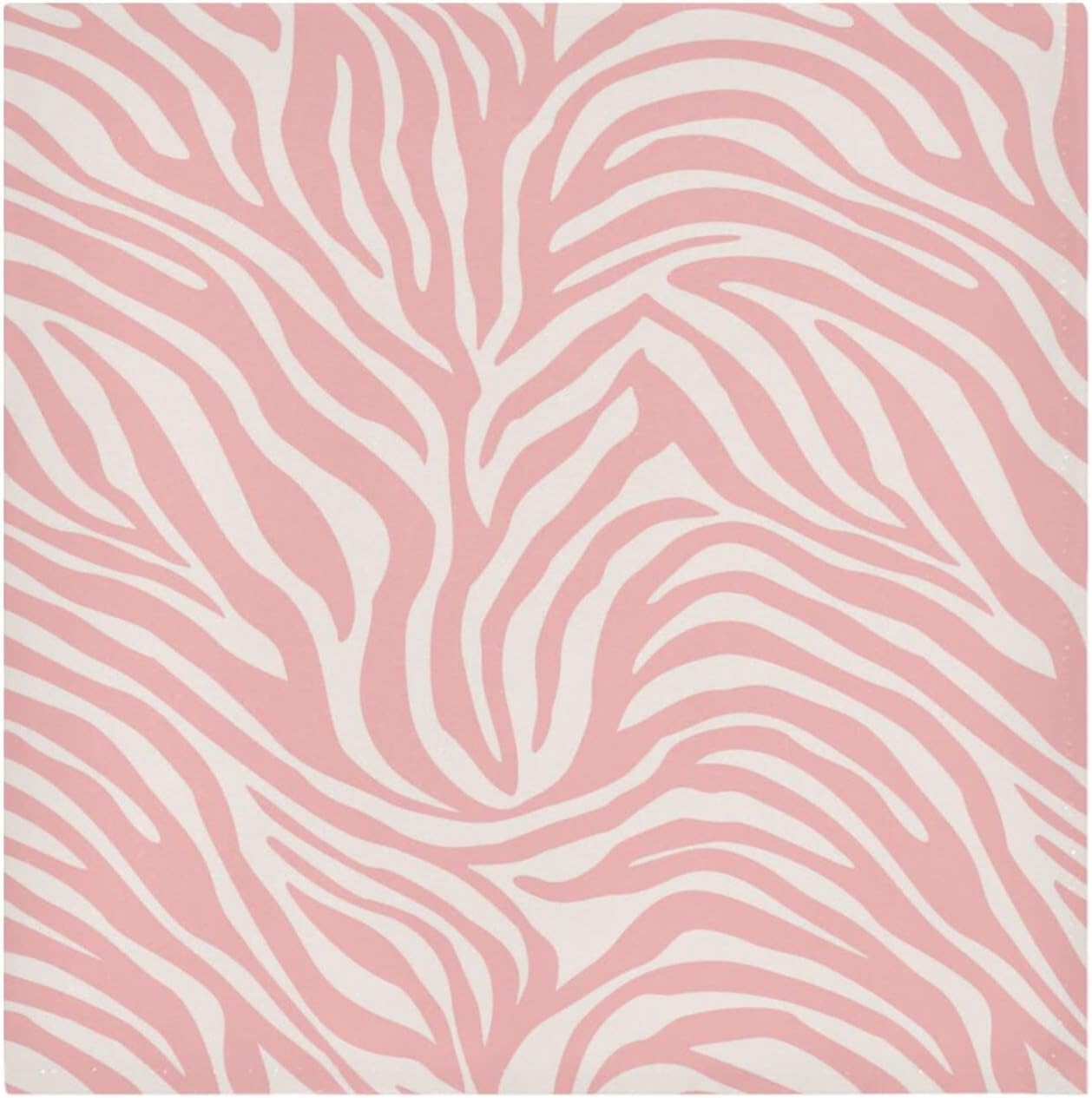 SKYSONIC Pink Zebra Print Napkins Reusable Washable Cloth Napkins Set
