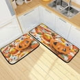 thumbnail image 1 of SKYSONIC Pumpkin Lantern Candies Kitchen Rugs 2 Pieces, Eyeballs Corn Floor Mat Room Area Rug Washable Carpet Perfect for Living Room Bedroom Entryway, 1 of 7