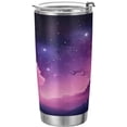 thumbnail image 1 of SKYSONIC Purple Forest Tumbler Stainless Steel Double Wall Vacuum Reusable Insulated Mug with Straw and Built-in Coaste for Cold and Hot Beverages, 20oz, 1 of 7