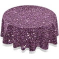 thumbnail image 1 of SKYSONIC Purple Round Tablecloth,Washable Oil Proof Table Cover for Kitchen Holiday Party Wedding Picnic Decoration, 1 of 7