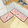 thumbnail image 1 of SKYSONIC Rabbit Autumn Leaves Kitchen Rugs 2 Pieces, Cute Bunny Fall Floor Mat Room Area Rug Washable Carpet Perfect for Living Room Bedroom Entryway, 1 of 7