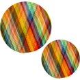 thumbnail image 1 of SKYSONIC Rainbow Buffalo Check Plaid Trivet Pot Holder Set of Potholders for Kitchens 100% Cotton Thread Weave Trivets Kitchen Trivet for Table Countertop Protector Hot Pads Pans Mats, 1 of 7