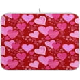 thumbnail image 1 of SKYSONIC Red Heart Valentine's Day Dish Drying Mat Absorbent Reversible Microfiber Drying Mat Machine Washable Dish Drying Pad for Kitchen Counter Large 18x24 inch, 1 of 6