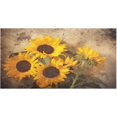 SKYSONIC Retro Sunflower Kitchen Mats 20"x39" Absorbent Non Slip Runner