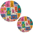thumbnail image 1 of SKYSONIC Robots Colorful Pot Holders Trivets, 2 Pcs Heat Resistant Trivets,Cartoon Doodle Cotton Thread Weave Mats for Hot Pads Pans Pot Bowl Teapot for Kitchen Decor, 1 of 7
