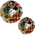 thumbnail image 1 of SKYSONIC Rooster Vintage Fall Pot Holders Trivets, 2 Pcs Heat Resistant Trivets,Autumn Retro Cotton Thread Weave Mats for Hot Pads Pans Pot Bowl Teapot for Kitchen Decor, 1 of 7