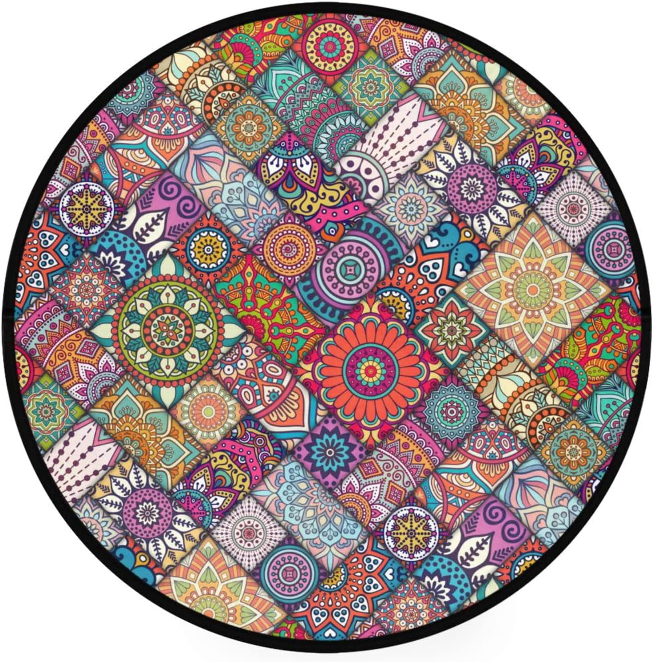 SKYSONIC Round Area Rug Chair Couch Cover Area Rug for Bedroom Floor ...