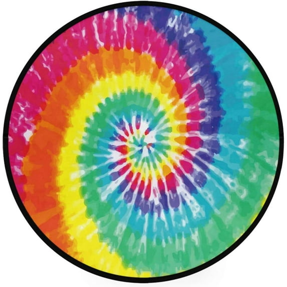 SKYSONIC Round Area Rug Chair Couch Cover Area Rug for Bedroom Floor Sofa Living Room Non-Slip Home Decor 3 x 3 Feet