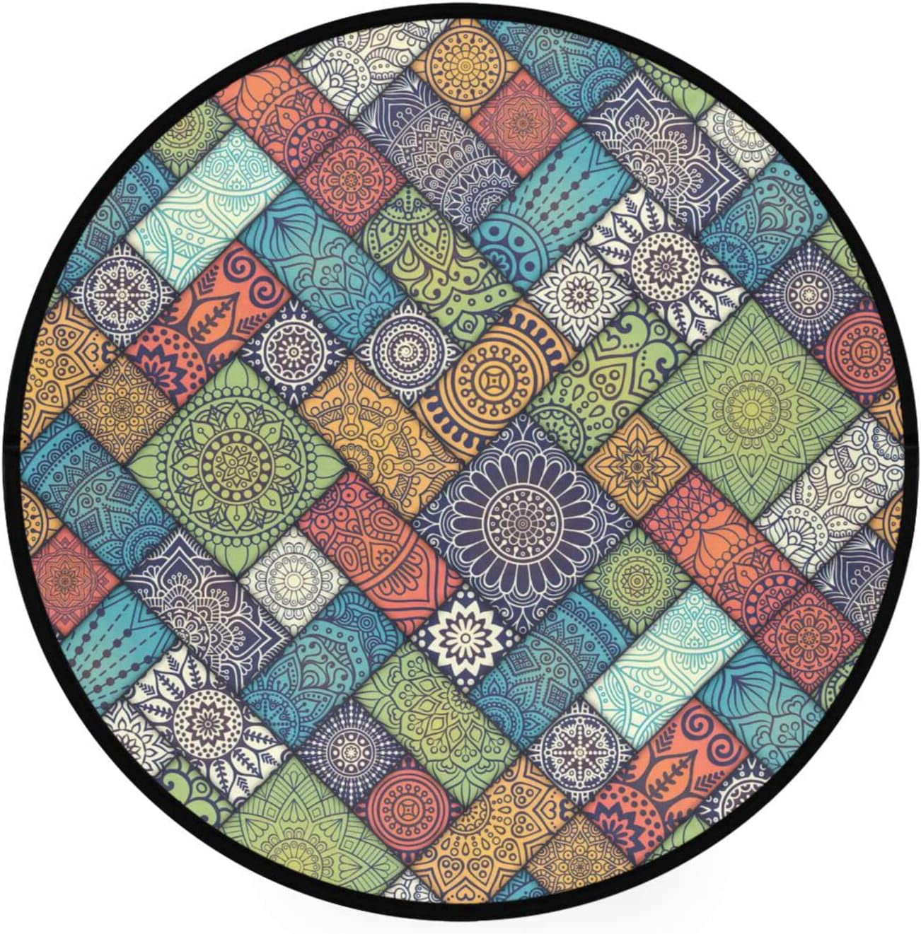 SKYSONIC Round Area Rug Chair Couch Cover Area Rug for Bedroom Floor ...
