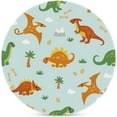 thumbnail image 1 of SKYSONIC Round Drink Coasters 2 Pcs Dinosaur World Absorbent Ceramic Coaster with Cork Base for Coffee Cups for Home Decor, 1 of 6