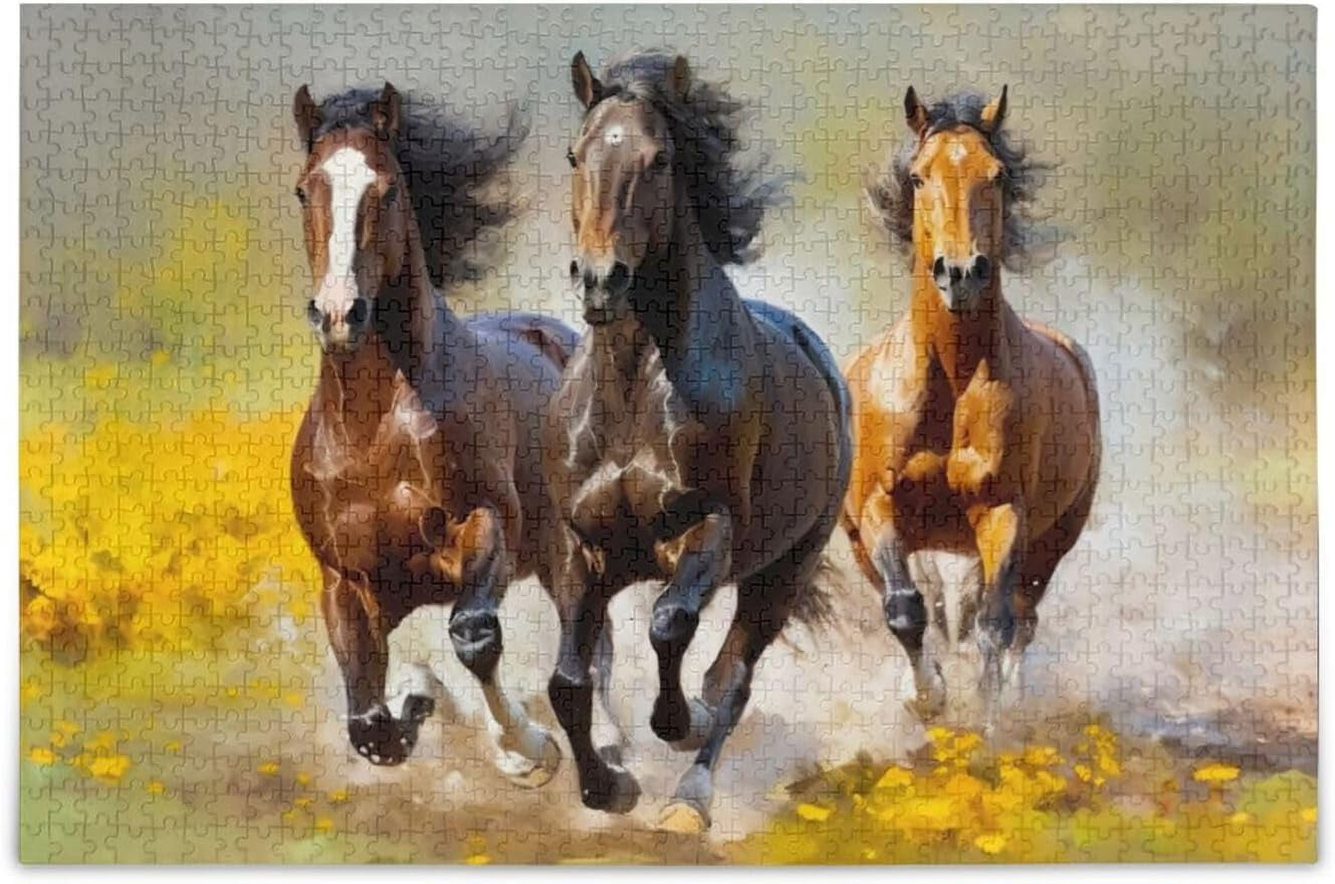 SKYSONIC Running Horse Jigsaw Puzzles for Adults or Kids 500 Piece ...