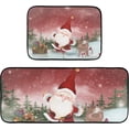 thumbnail image 1 of SKYSONIC Santa Claus 2 Pieces Kitchen Rug Cushioned Anti-Fatigue Kitchen Rugs Set for Home Office Laundry,19.7" x 27.6"+19.7" x 47.2", 1 of 7