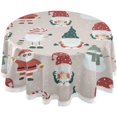 thumbnail image 1 of SKYSONIC Santa Claus Round Tablecloth,Washable Oil Proof Table Cover for Kitchen Holiday Party Wedding Picnic Decoration, 1 of 7