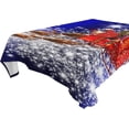 thumbnail image 1 of SKYSONIC Santa Claus Tablecloth Waterproof Washable Polyester Square Table Cover Durable Tablecloth for Kitchen Dining Table Party Decor (60 X 108 Inch), 1 of 7