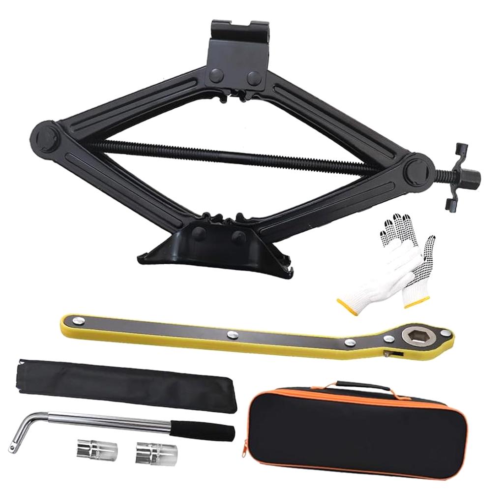 Car Jack Kit Scissor Jack For Car 2 Ton (4409 Lbs) Tire Jack Tool Kit Universal Car Eergency - View #7