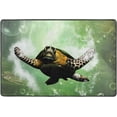 thumbnail image 1 of SKYSONIC Seaturtle with Bubbles Area Rug Pad - 72x48 inch - 100% Light Weight Polyester Fabric for Living Bedroom, 1 of 6