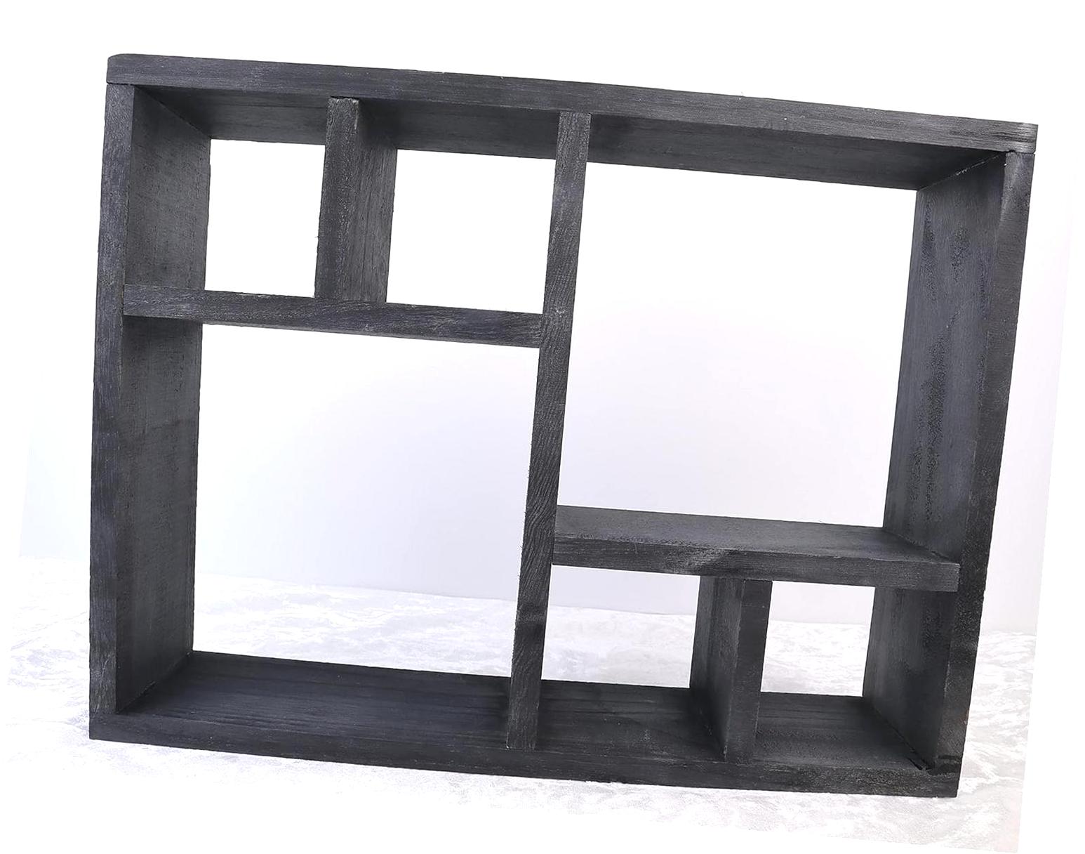 Shelf For Rocks SKYSONIC Shelf & Stone Mini & Crystal Display Shelf (Gray) - Rustic ...