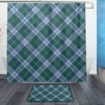 thumbnail image 1 of SKYSONIC Shower Curtain and Rug Set Tartan Seamless Pattern Polyester Waterproof Bath Curtain and Mat for Bathroom with Hooks 72 x 72 Inches, 1 of 6