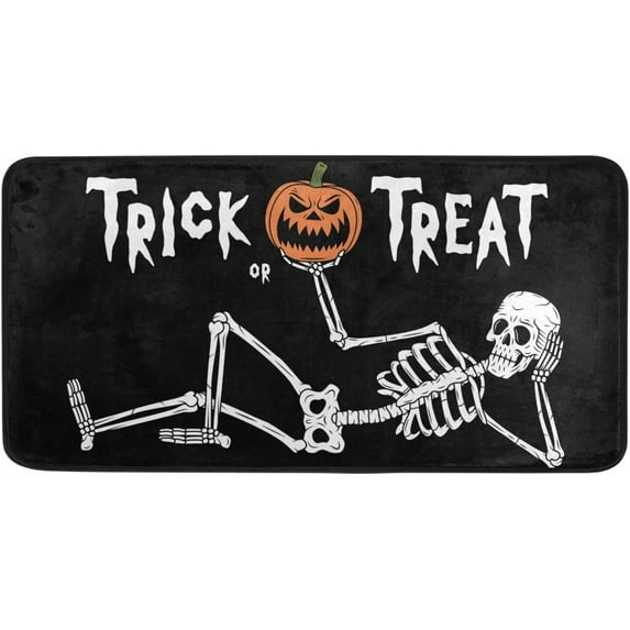 SKYSONIC Skeleton Kitchen Rug Anti Fatigue Kitchen Floor Mat Non Slip Waterproof Long Standing Mat Throw Kitchen Runner Rug for Kitchen Washroom Bedroom 39 x 20 Inch