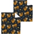 thumbnail image 1 of SKYSONIC Sloth Washcloths Set of 4, Highly Absorbent Soft Cotton Fingertip Towels for Bathroom, Kitchen, Gym, Spa, Home Decor 12x12 Inch, 1 of 7