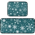 thumbnail image 1 of SKYSONIC Snowflake 2 Pieces Kitchen Rug Cushioned Anti-Fatigue Kitchen Rugs Set for Home Office Laundry,19.7" x 27.6"+19.7" x 47.2", 1 of 7