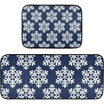 thumbnail image 1 of SKYSONIC Snowflake 2 Pieces Kitchen Rug Cushioned Anti-Fatigue Kitchen Rugs Set for Home Office Laundry,19.7" x 27.6"+19.7" x 47.2", 1 of 7