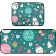thumbnail image 1 of SKYSONIC Snowman 2 Pieces Kitchen Rug Cushioned Anti-Fatigue Kitchen Rugs Set for Home Office Laundry,19.7" x 27.6"+19.7" x 47.2", 1 of 7