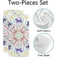 thumbnail image 1 of SKYSONIC Soft Hand Towels Set of 2 Towels Mandala Cats Silhouettes Absorbent Washcloths Multipurpose for Bathroom Gym Hotel Spa, 1 of 6