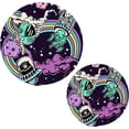 thumbnail image 1 of SKYSONIC Space Alien Robots Pot Holders Trivets, 2 Pcs Heat Resistant Trivets,Magic Rainbow Summer Cotton Thread Weave Mats for Hot Pads Pans Pot Bowl Teapot for Kitchen Decor, 1 of 7