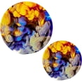 thumbnail image 1 of SKYSONIC Splash Colorful Pot Holders Trivets, 2 Pcs Heat Resistant Trivets,Yellow Blue Cotton Thread Weave Mats for Hot Pads Pans Pot Bowl Teapot for Kitchen Decor, 1 of 7