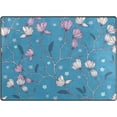 thumbnail image 1 of SKYSONIC Spring Flowers Leaves Area Rug Pad - 80x58 inch - 100% Light Weight Polyester Fabric for Living Bedroom, 1 of 6