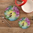 thumbnail image 1 of SKYSONIC Spring Hummingbird Flower Pot Holders Trivets, 2 Pcs Heat Resistant Trivets, Bird Floral Cotton Thread Weave Mats for Hot Pads Pans Pot Bowl Teapot for Kitchen Decor, 1 of 7