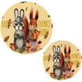 thumbnail image 1 of SKYSONIC Squirrel Rabbit Cute Pot Holders Trivets, 2 Pcs Heat Resistant Trivets,Happy Thanksgiving Cotton Thread Weave Mats for Hot Pads Pans Pot Bowl Teapot for Kitchen Decor, 1 of 7