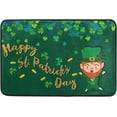 thumbnail image 1 of SKYSONIC St. Patrick's Day Clover Door mat Non Slip Floor Door Rug Soft Floor Mat for Kitchen Garden Bedroom Indoor Outdoor Entrance Home Holiday Decoration 23.6" x15.7", 1 of 7