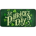 thumbnail image 1 of SKYSONIC St Patrick's Day Clover Kitchen Rug Non-Slip Bath Rug Doormats Anti Fatigue Runner Comfort Floor Mat 39 x 20 Inch, 1 of 7
