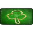 thumbnail image 1 of SKYSONIC St.Patrick's Day Kitchen Rugs and Mats,Glittering Clover Non Slip Washable Cushioned Carpets Polyester AntiFatigue Comfort Porch Floor Mat Doormat for Washroom Bedroom Office 39 x 20 inch, 1 of 7