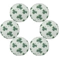 thumbnail image 1 of SKYSONIC St. Patrick's Day Lucky Clovers Round Placemats for Dining Table Non-Slip Heat-Resistant Polyester Table Mats Set of 6 Washable Table Mats for Kitchen Dining Table Decoration, 1 of 5