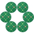 thumbnail image 1 of SKYSONIC St. Patrick's Day Lucky Clovers Round Placemats for Dining Table Non-Slip Heat-Resistant Polyester Table Mats Set of 6 Washable Table Mats for Kitchen Dining Table Decoration, 1 of 5