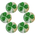 thumbnail image 1 of SKYSONIC St. Patrick's Day Lucky Clovers Round Placemats for Dining Table Non-Slip Heat-Resistant Polyester Table Mats Set of 6 Washable Table Mats for Kitchen Dining Table Decoration, 1 of 5