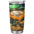 thumbnail image 1 of SKYSONIC St. Patrick's Day Tumbler Stainless Steel Double Wall Vacuum Reusable Insulated Mug with Straw and Built-in Coaste for Cold and Hot Beverages, 12oz, 1 of 7